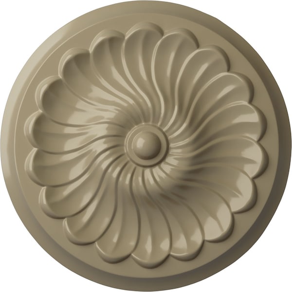 Ekena Millwork Flower Spiral Ceiling Medallion (Fits Canopies up to 2"), 12 1/4"OD x 2 1/4"P, Gobi Desert CM12FLGDF - main
